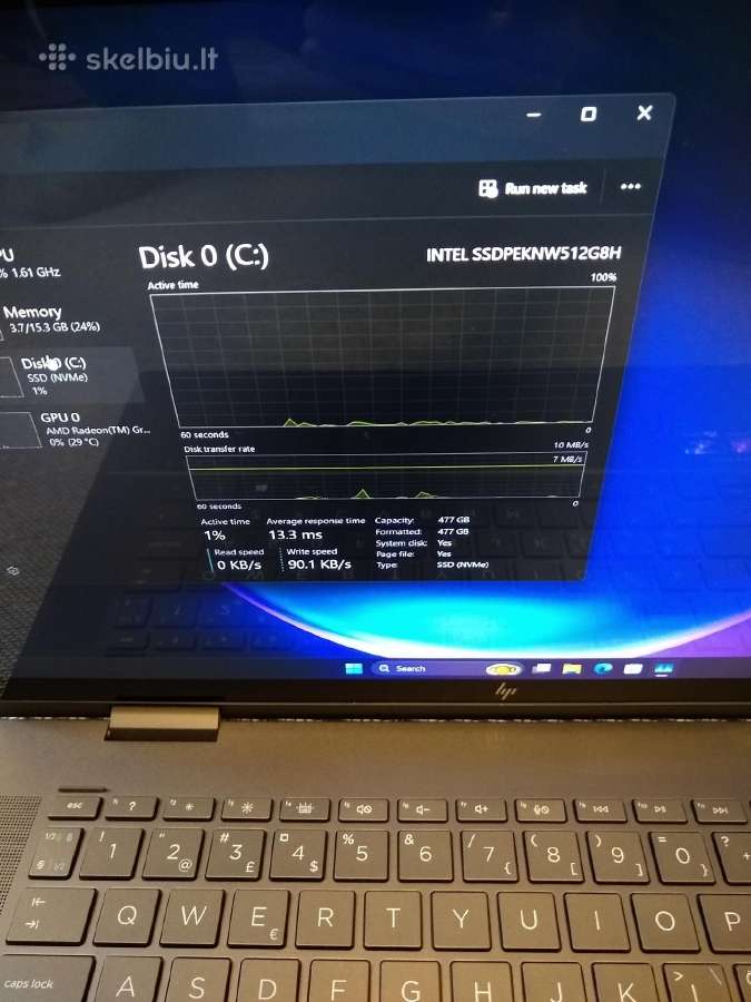 Envy X360 Ryzen 5500u/16/500/touch - nuotraukos Nr. 4