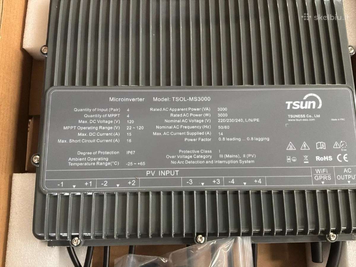 Naujas mikroinverteris Tsun Tsol-ms3000 (3000w) - nuotraukos Nr. 2