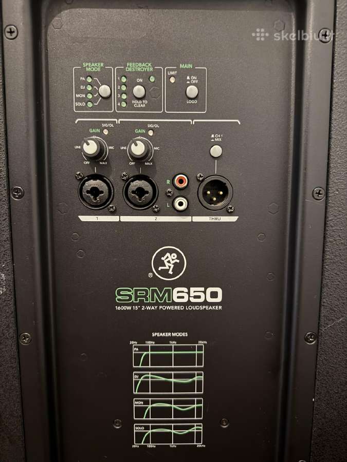 Mackie Srm650 1600w 15 inch Powered Speakers (2) - nuotraukos Nr. 3