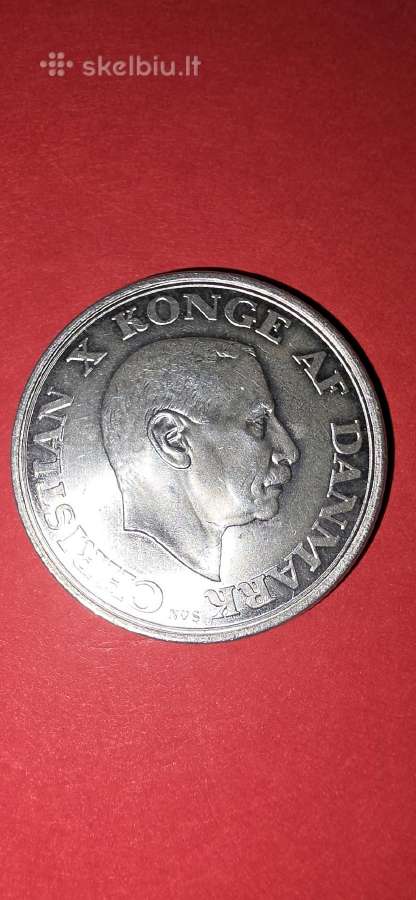 Danija 2 kronos 1945,sidabras 0,800-15 gr. - nuotraukos Nr. 2