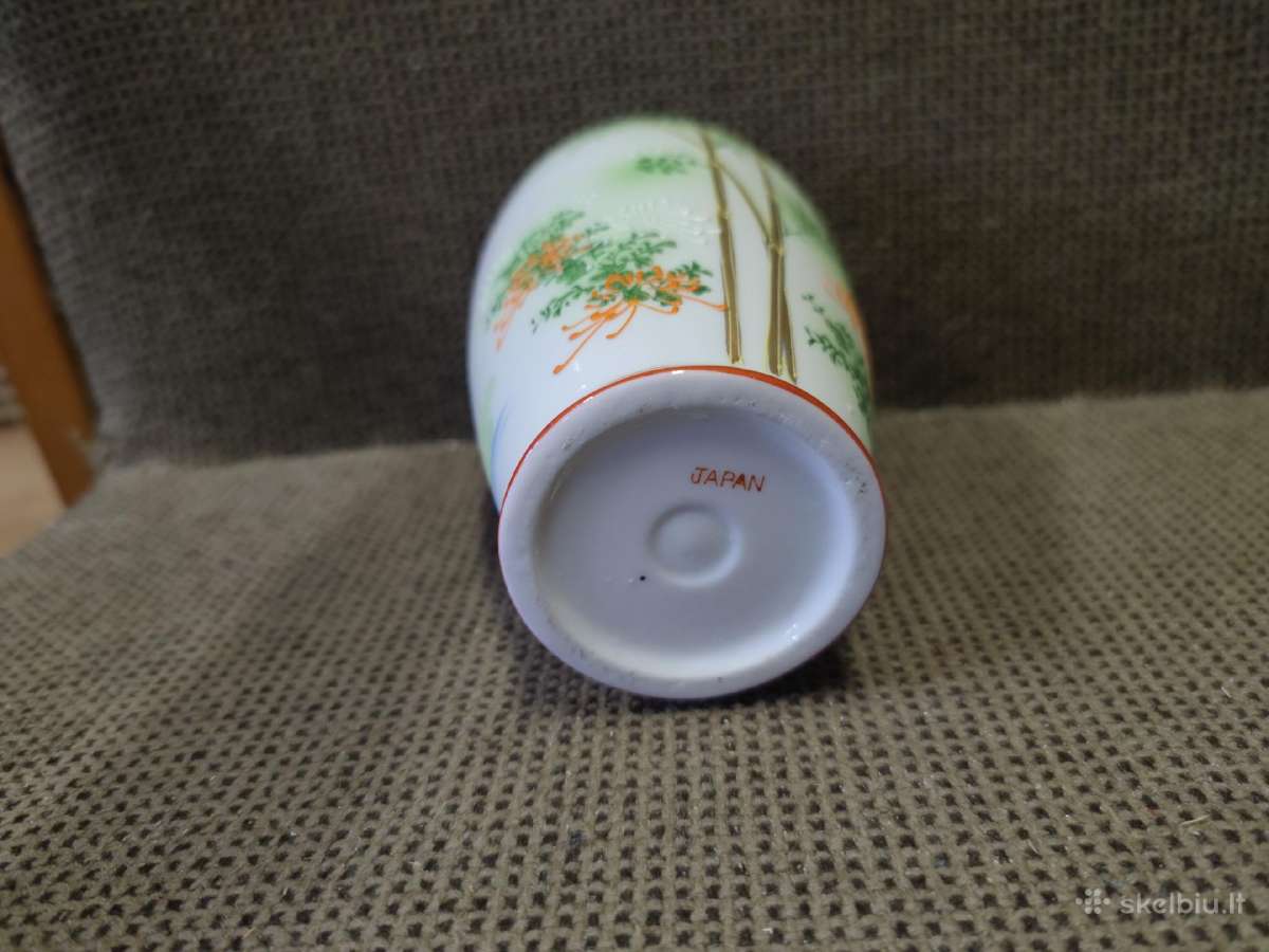 Japoniška plono porceliano rankom tapyta vazelė - nuotraukos Nr. 4