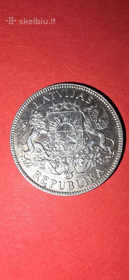 Latvija 1 latas 1924,sidabras 0,835-5 gr. - nuotraukos Nr. 2