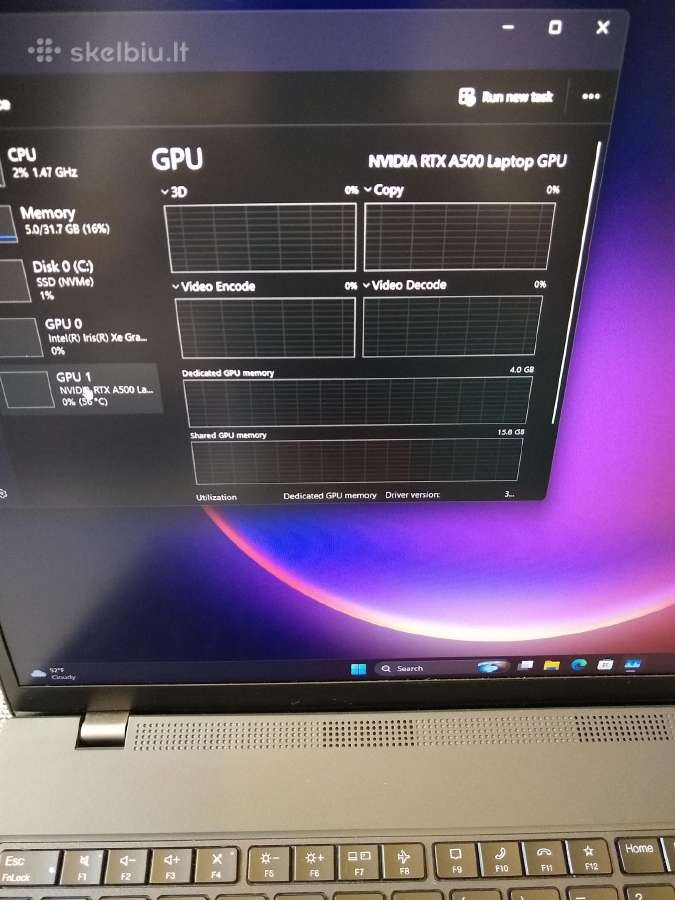 P16s i7-1360p/32gb ddr5/500/a500 - nuotraukos Nr. 6
