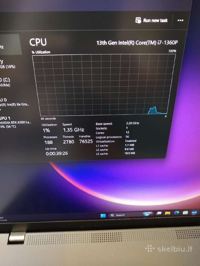 P16s i7-1360p/32gb ddr5/500/a500 - nuotraukos Nr. 8