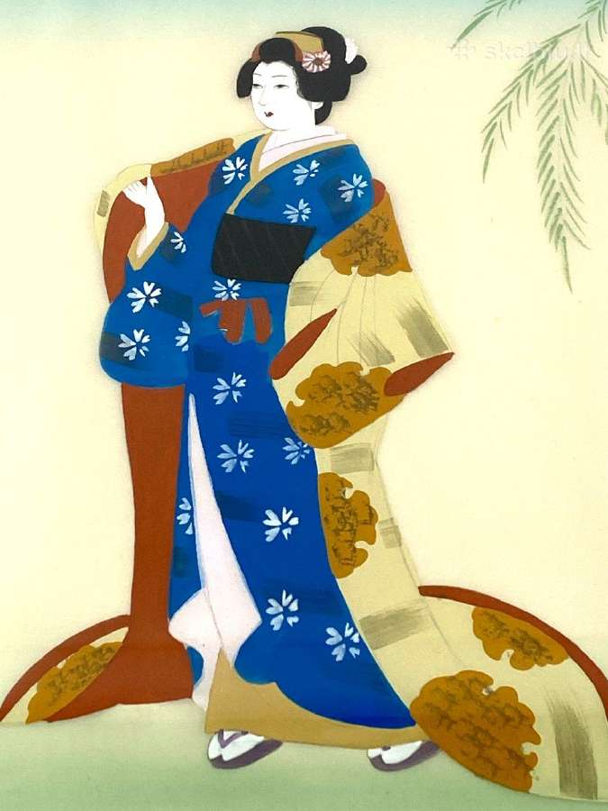 Ant audinio tapytas paveikslas "Geisha" - nuotraukos Nr. 4