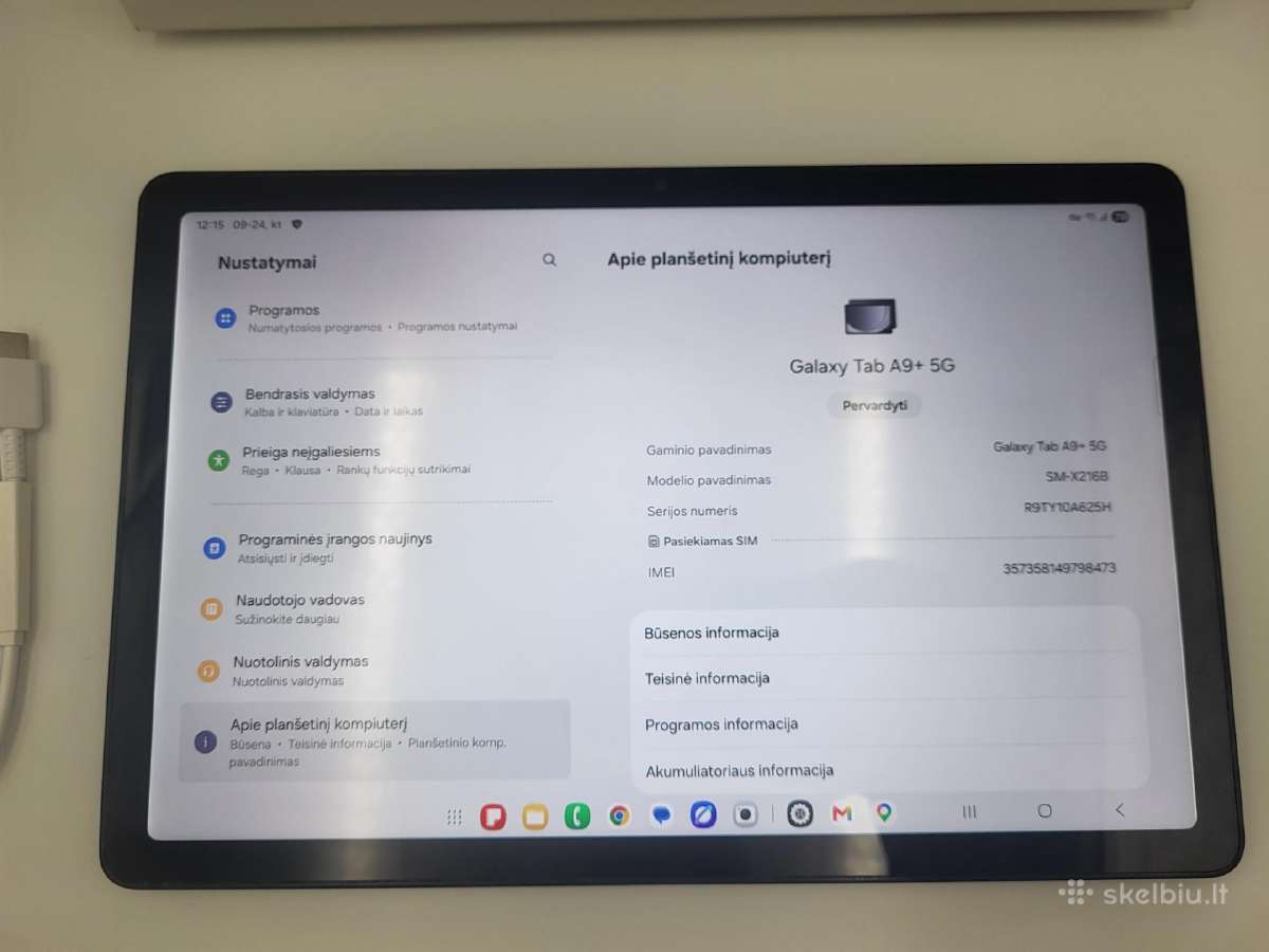 Samsung Galaxy Tab A9+ 5G planšetinis kompiuteris - nuotraukos Nr. 3