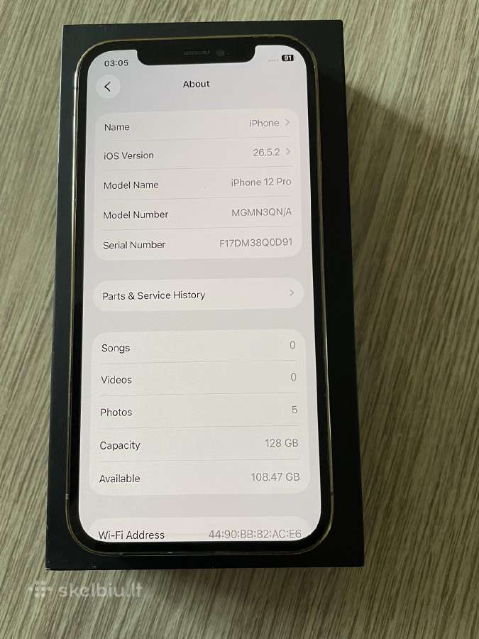Apple iPhone 12 Pro,128 GB ,Gold. - nuotraukos Nr. 7