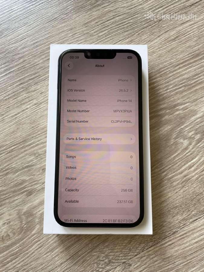 Apple iPhone 14 ,midnight,256 GB. - nuotraukos Nr. 5