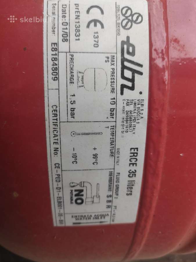 Išsiplėtimo indas 35l - nuotraukos Nr. 2