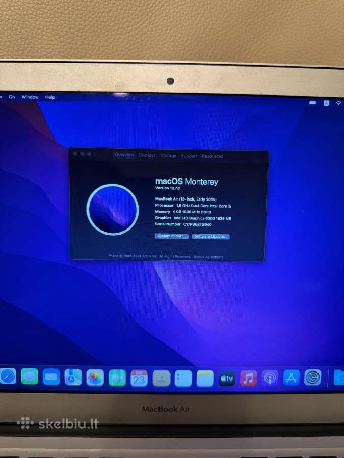 MacBook air 13' i5 2015 - nuotraukos Nr. 2