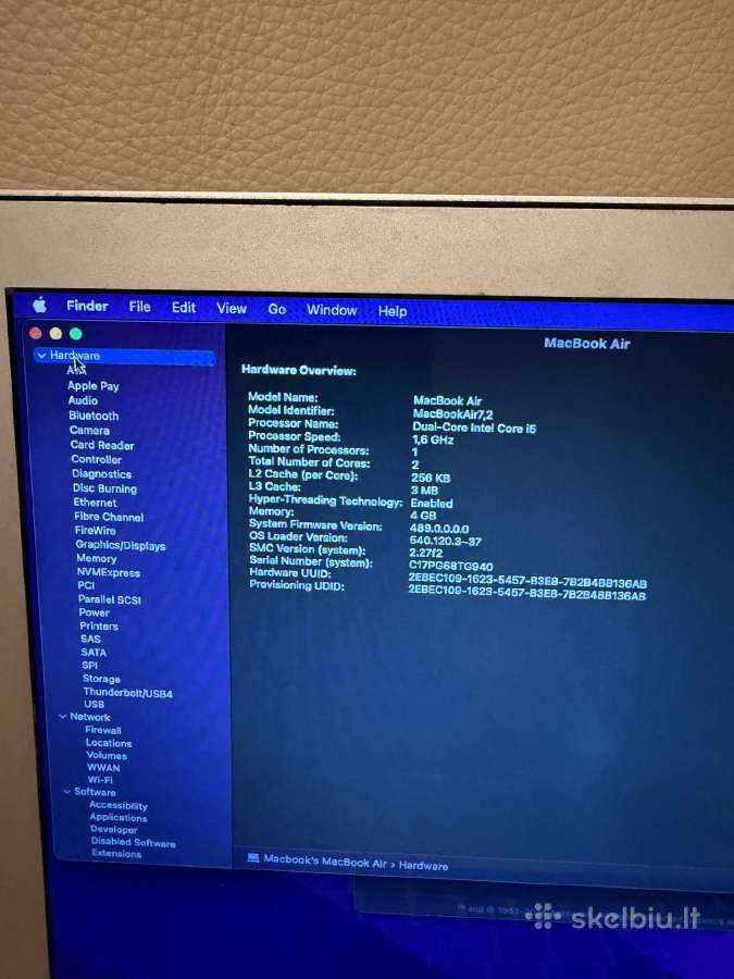 MacBook air 13' i5 2015 - nuotraukos Nr. 4