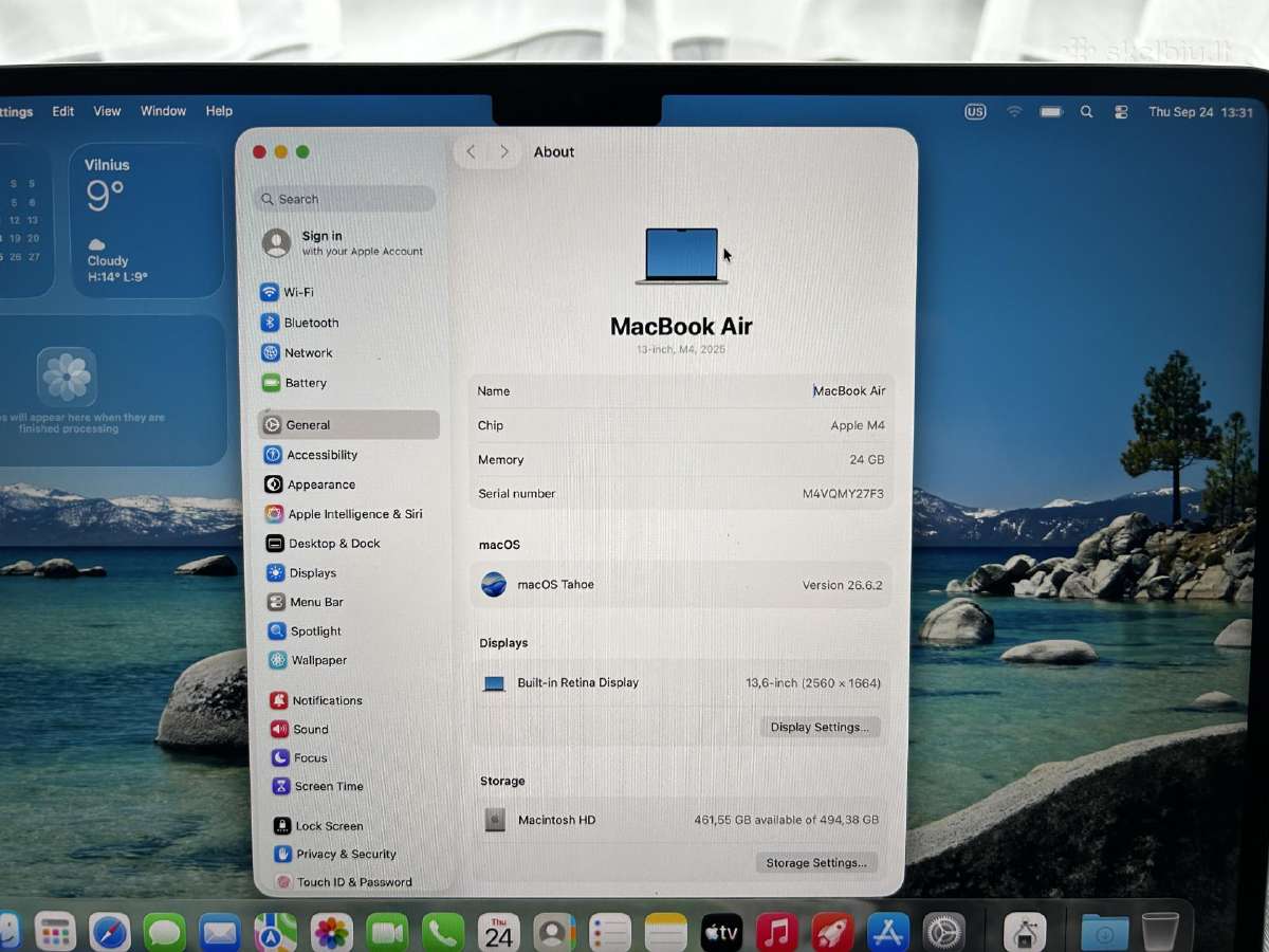 MacBook Air M4 24gb 512gb SSD - nuotraukos Nr. 3