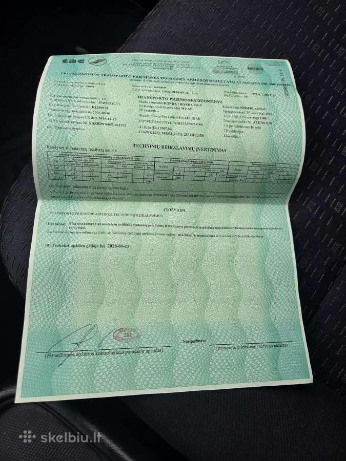 Honda crv 2005 Nauja Tach. - nuotraukos Nr. 16