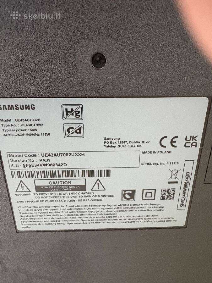Samsung 43 4k Uhd Smart TV – puikios būklės - nuotraukos Nr. 3