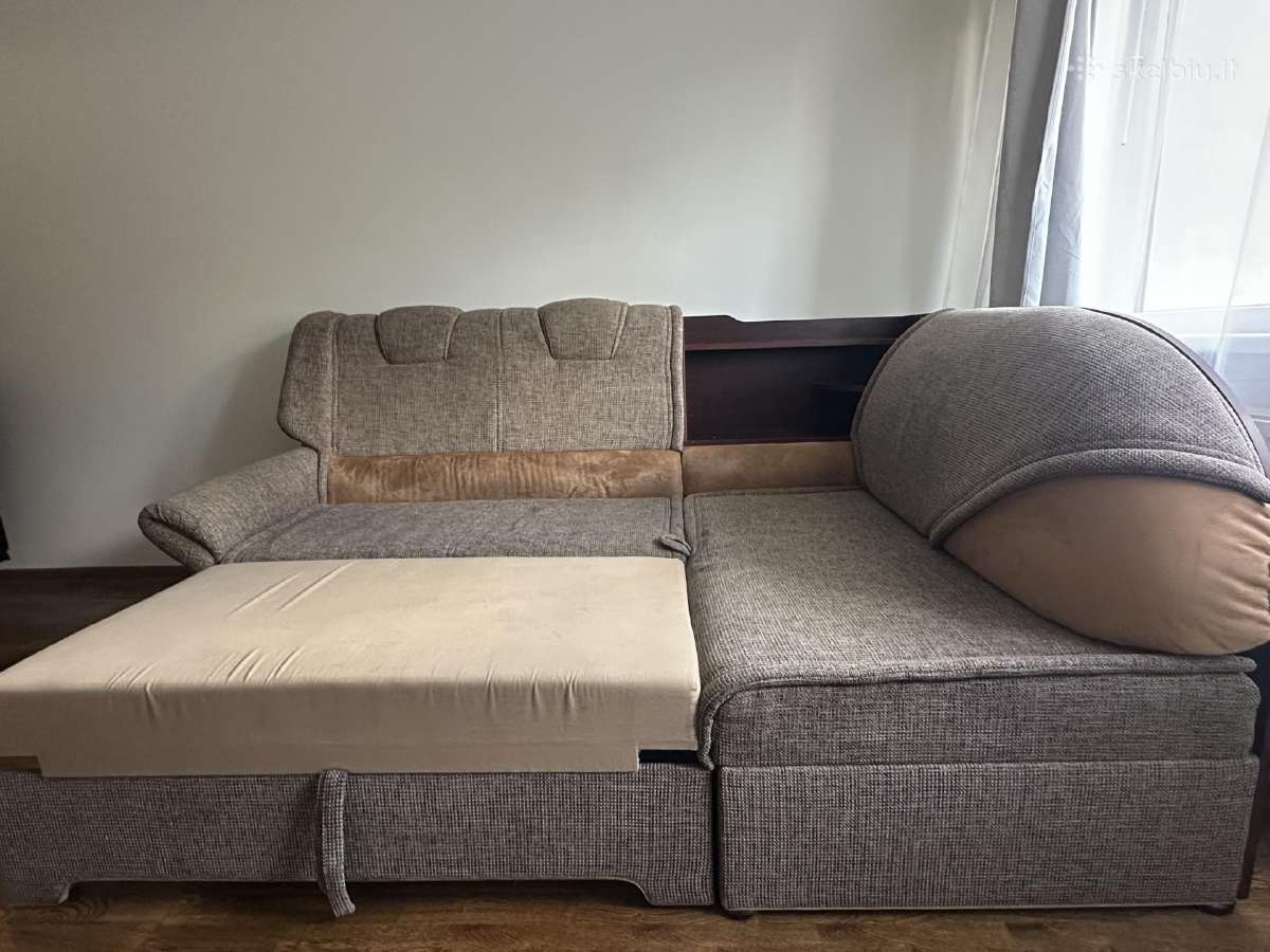 Kampinė sofa su miegojimo funkcija - nuotraukos Nr. 2