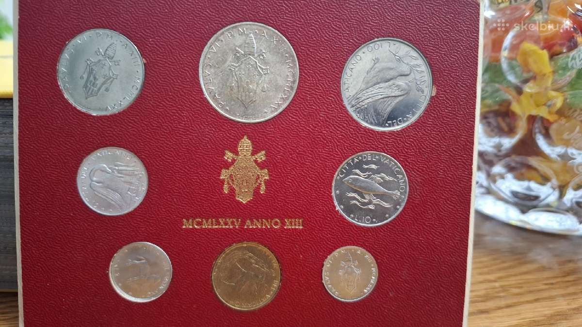 Vatikano 1975 rinkinys su sidabru - nuotraukos Nr. 2