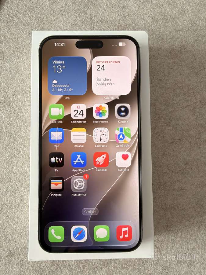 iPhone 15 Pro Max Natural Titanium 256gb - nuotraukos Nr. 9