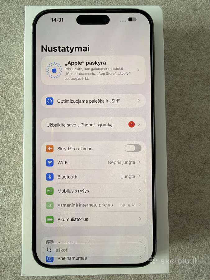 iPhone 15 Pro Max Natural Titanium 256gb - nuotraukos Nr. 10