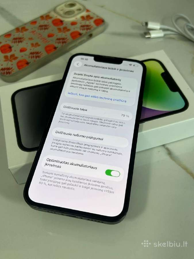 iPhone 14 128gb 79% Black - nuotraukos Nr. 12