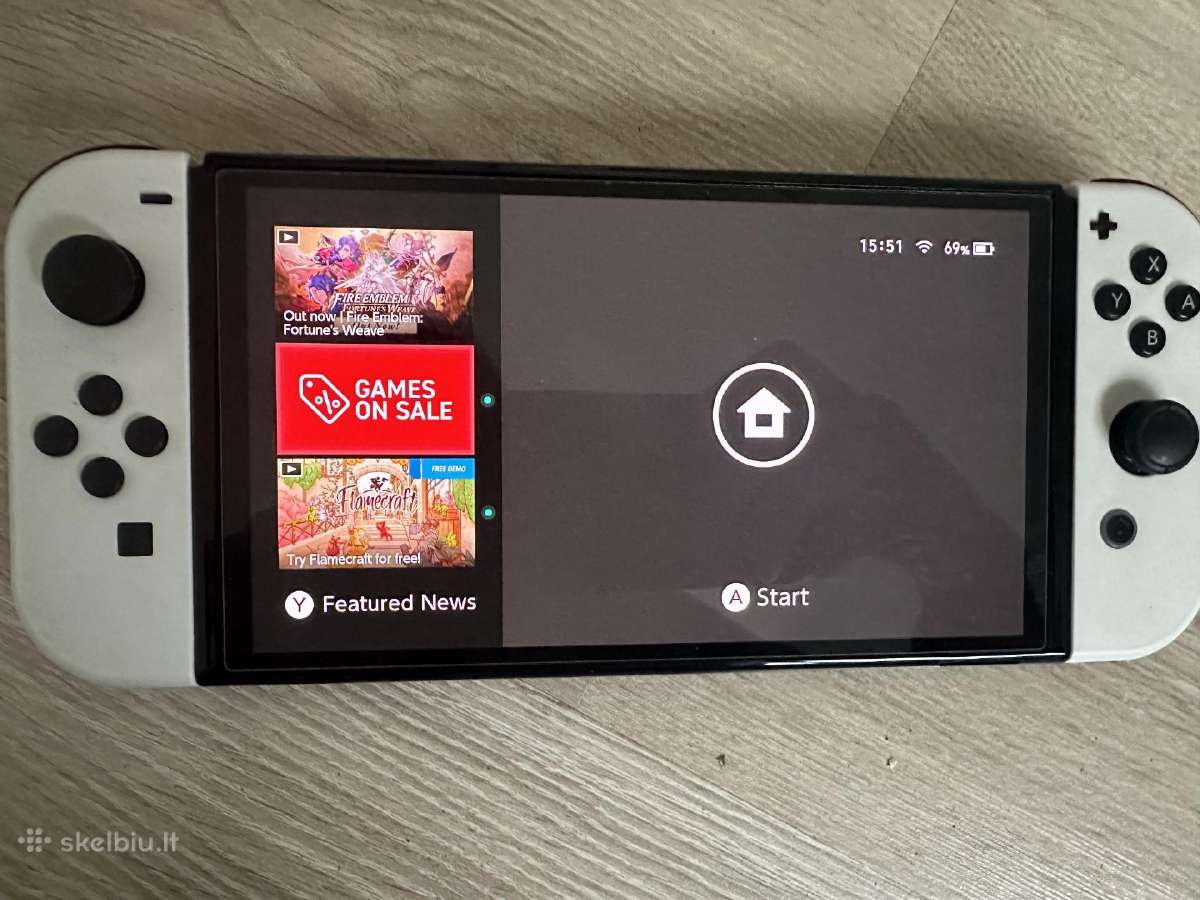 Parduodu nintendo switch oled su zaidimais - nuotraukos Nr. 2