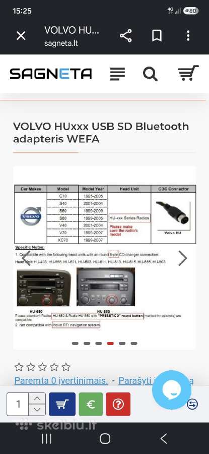 Bluetooth adapteris Volvo - nuotraukos Nr. 2