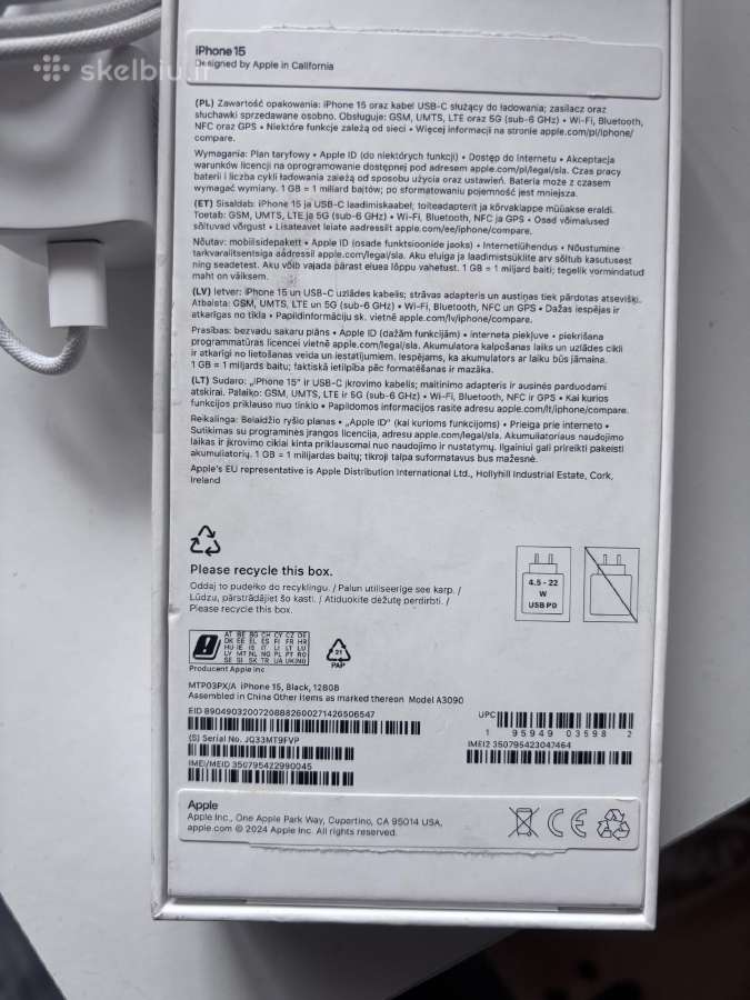 iPhone 15 128gb - nuotraukos Nr. 2