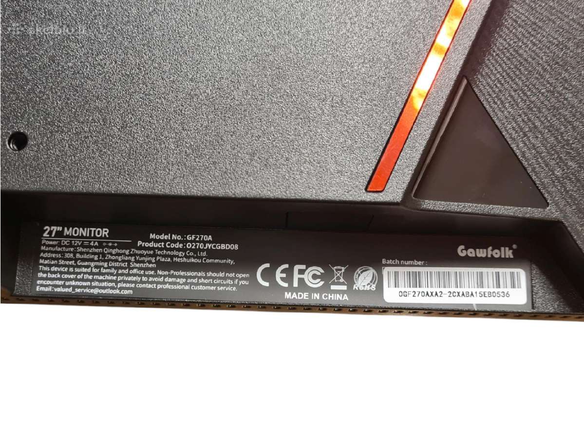 Monitorius Gawfolk Gf270a 27 2k Qhd Ips - nuotraukos Nr. 5
