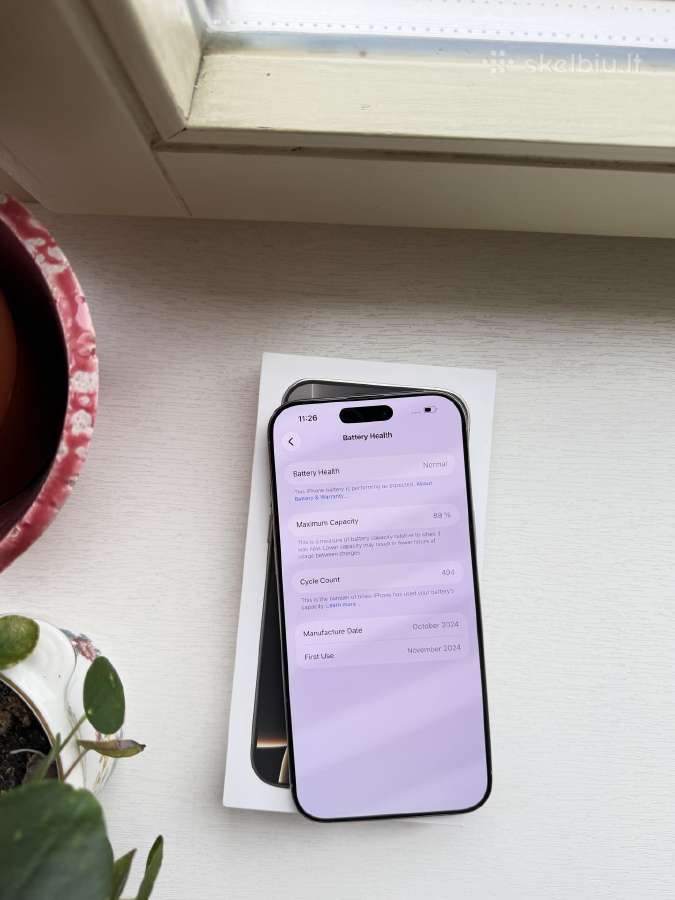 Apple iPhone 16 pro 512gb Geros būklės - nuotraukos Nr. 11