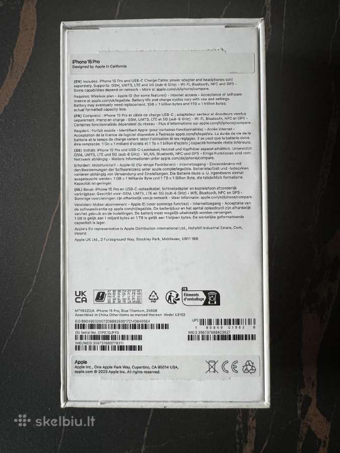 iPhone 15 Pro 256 Blue Titanium - nuotraukos Nr. 10