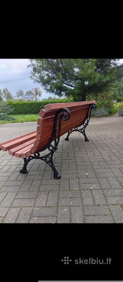 Lauko suolas 2m./80kg.kojos 44kg.senovinės špyžis - nuotraukos Nr. 2