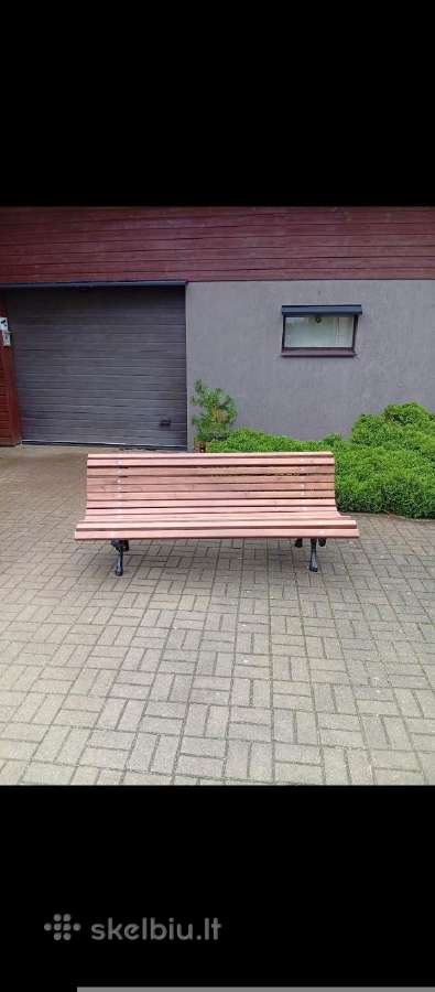 Lauko suolas 2m./80kg.kojos 44kg.senovinės špyžis - nuotraukos Nr. 3