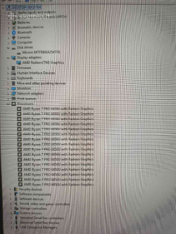 Thinkpadt 14 14.0 Ryzen 7 6850u 16 256 7% C grade - nuotraukos Nr. 6