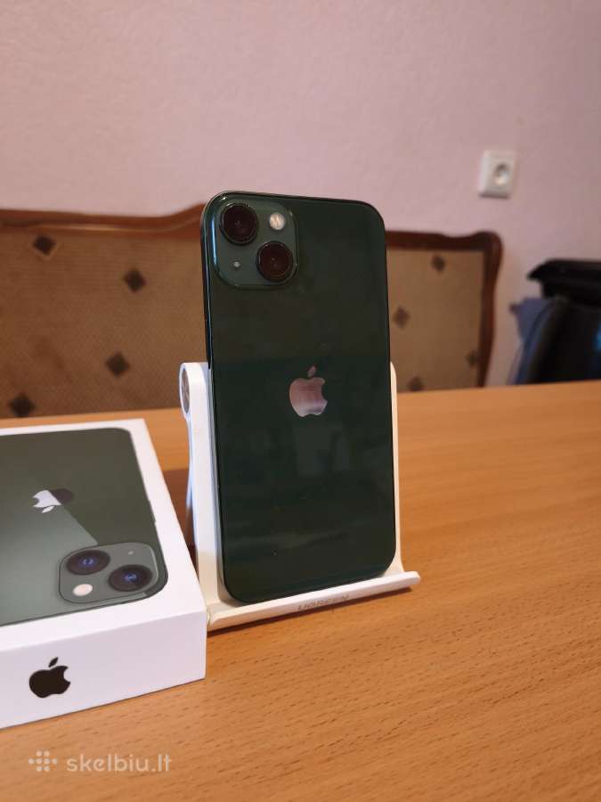 Žalias iPhone 13,128gb, battery health 100% - nuotraukos Nr. 2