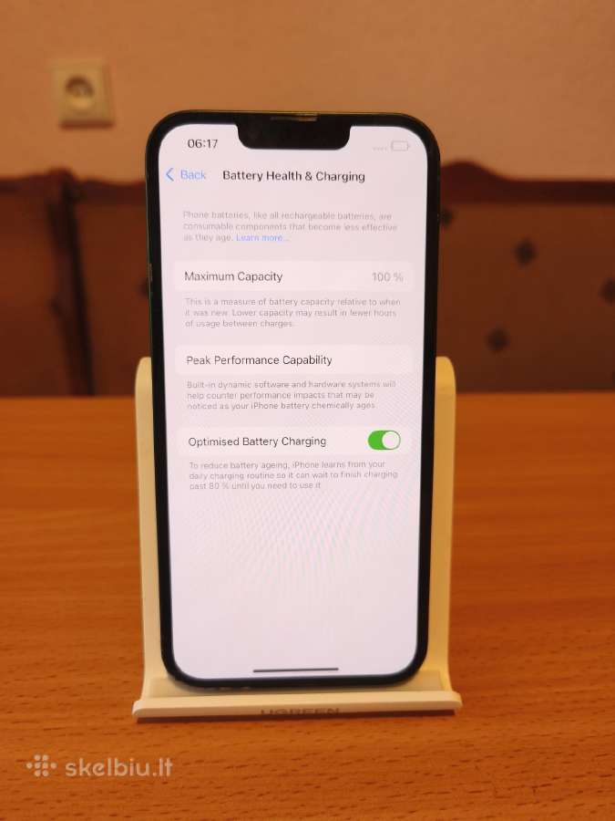 Žalias iPhone 13,128gb, battery health 100% - nuotraukos Nr. 7