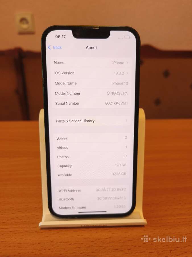 Žalias iPhone 13,128gb, battery health 100% - nuotraukos Nr. 8