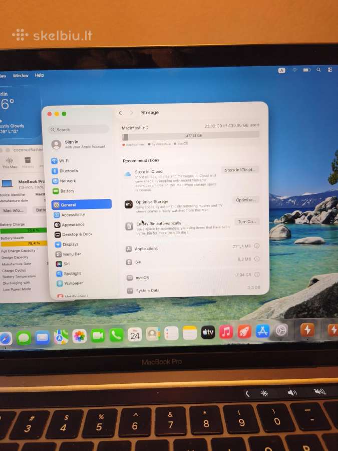 MacBook A2251, 16gb RAM - nuotraukos Nr. 8