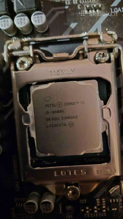 Intel Core i5-8600k + Gigabyte Z370p D3 (Lga1151) - nuotraukos Nr. 2