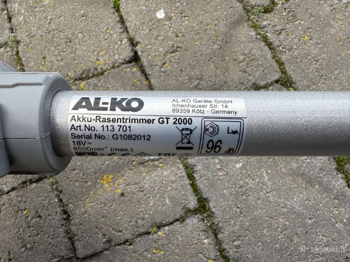 AL-ko GT-2000 akumuliatorinis trimeris - nuotraukos Nr. 2