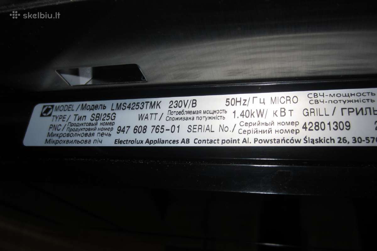 Mikrobangų krosnelė Electrolux Lms4253tmk - nuotraukos Nr. 7