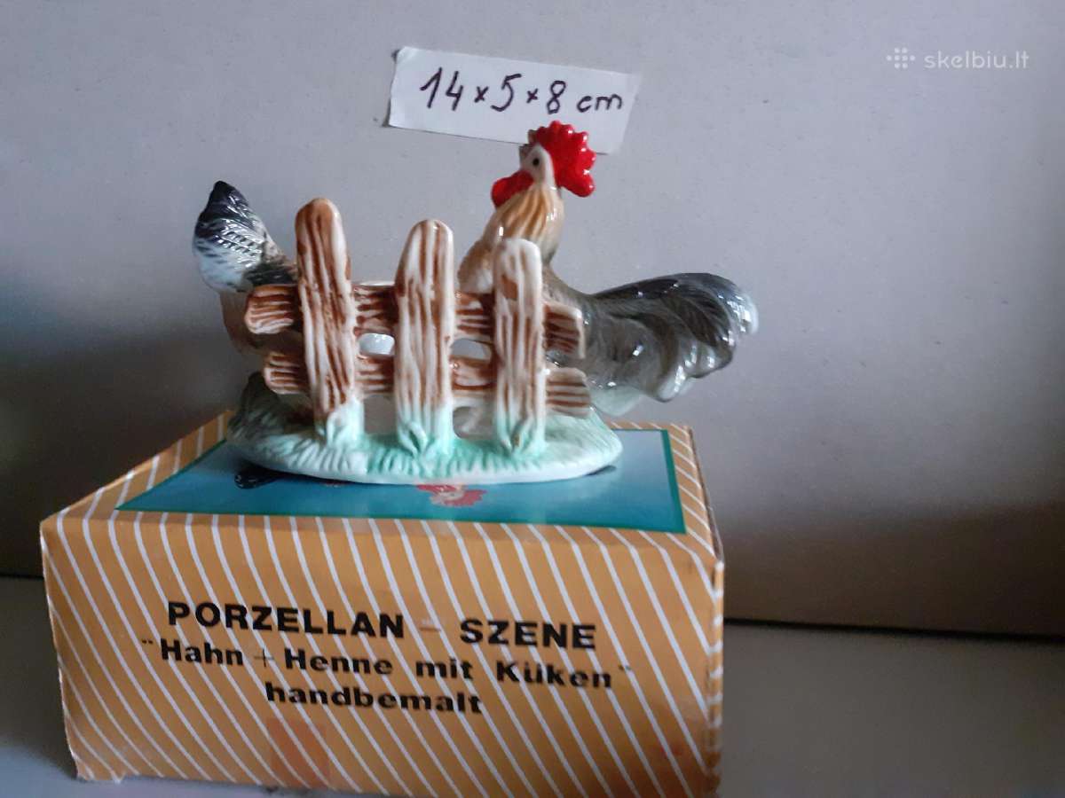 Porcelianinė statulėlė "vištų kiemas" - nuotraukos Nr. 4