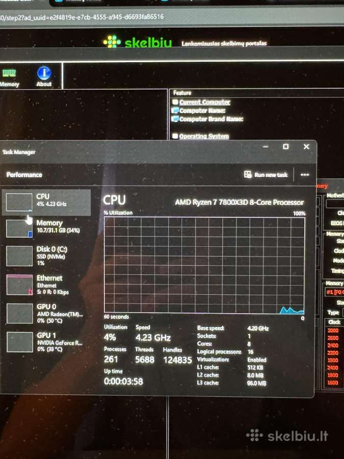 Ryzen 7 7800x3d + Rtx 4070 S + 32gb + 1tb - nuotraukos Nr. 5
