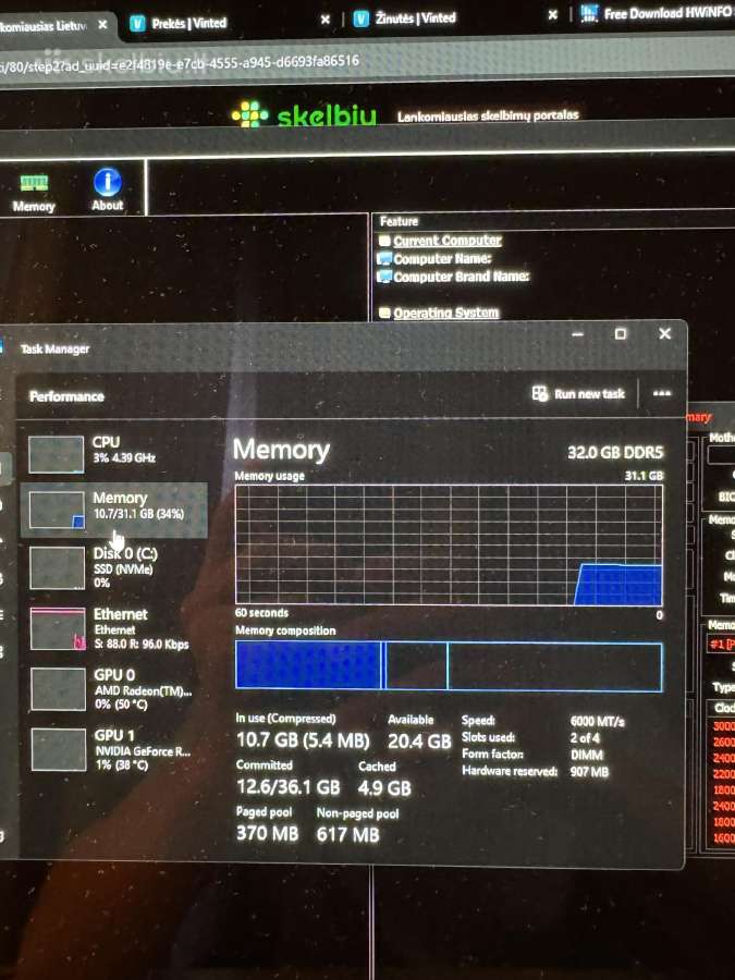 Ryzen 7 7800x3d + Rtx 4070 S + 32gb + 1tb - nuotraukos Nr. 6