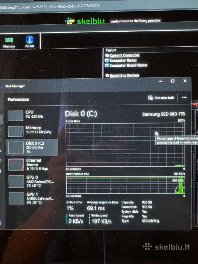 Ryzen 7 7800x3d + Rtx 4070 S + 32gb + 1tb - nuotraukos Nr. 7