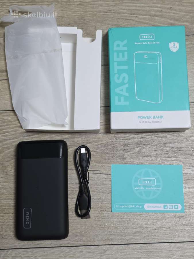 (Power Bank) Iniu 20000mah 22.5w (Kaip nauja) - nuotraukos Nr. 6