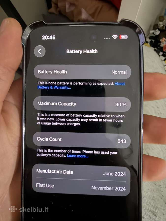 Parduodamas iPhone 15 128gb, blue (su dežute) - nuotraukos Nr. 2