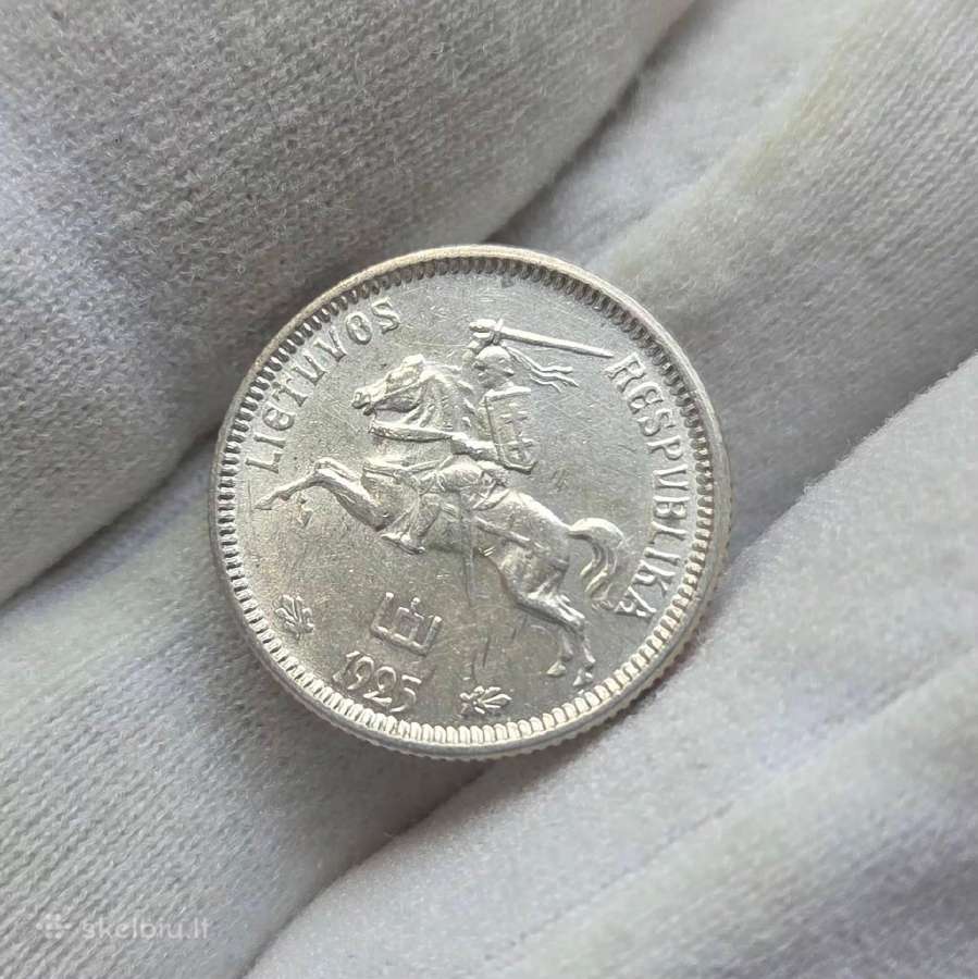 Sidabrinis 1 litas, 1925 m. („kumelė“) - nuotraukos Nr. 5
