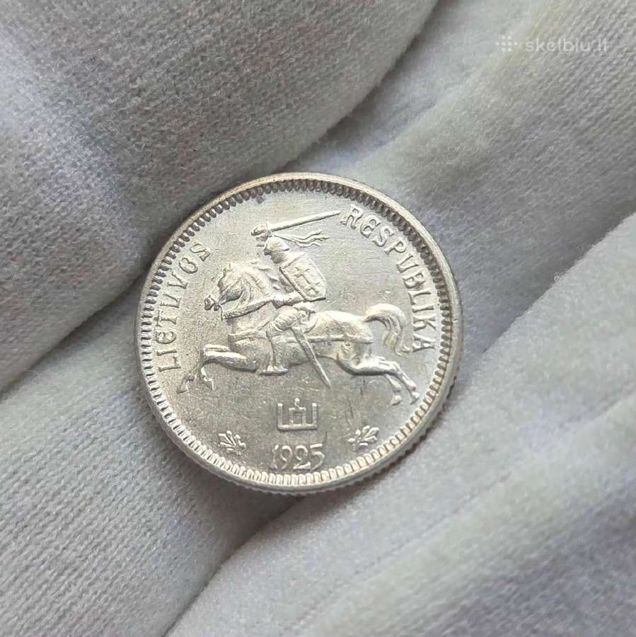 Sidabrinis 1 litas, 1925 m. („kumelė“) - nuotraukos Nr. 6