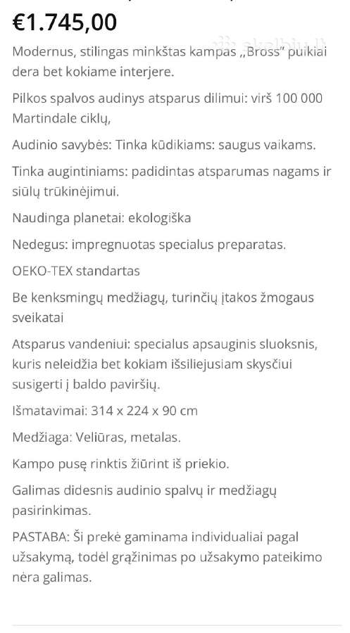 Parduodamas Minkštas Kampas - nuotraukos Nr. 7