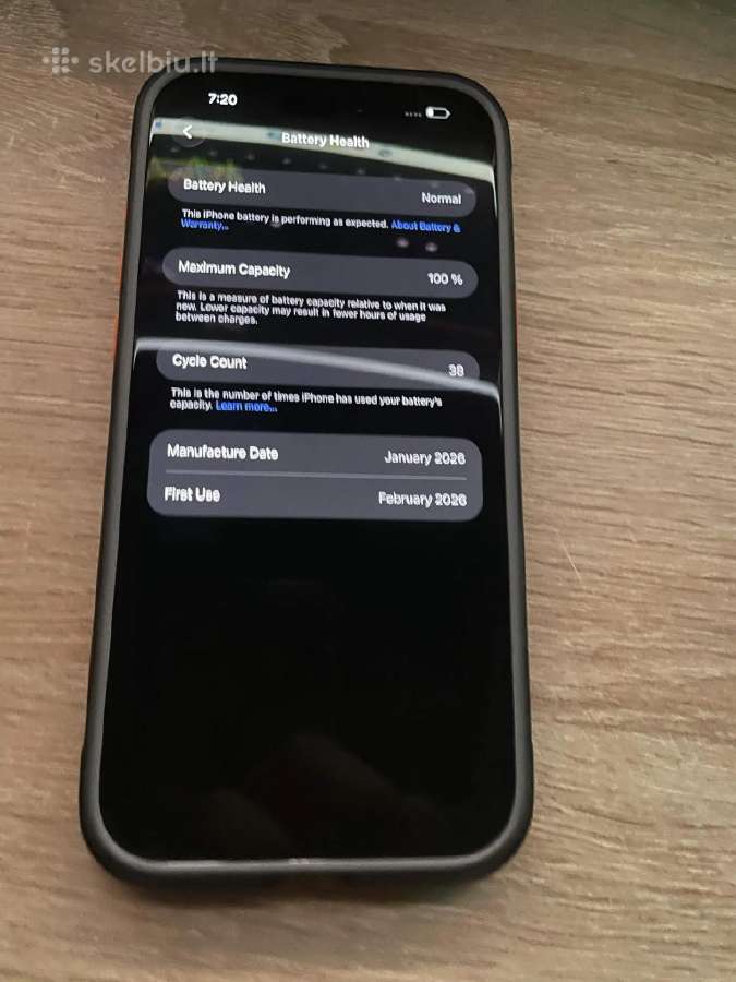 iPhone 17 Pro Max 256gb (Dark Blue) 38ciklai -100% - nuotraukos Nr. 3