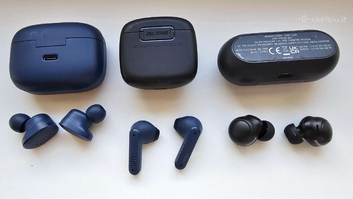 Ausinukai: Jbl Tune Flex /130nc Tws, Sony Wf-c500 - nuotraukos Nr. 3
